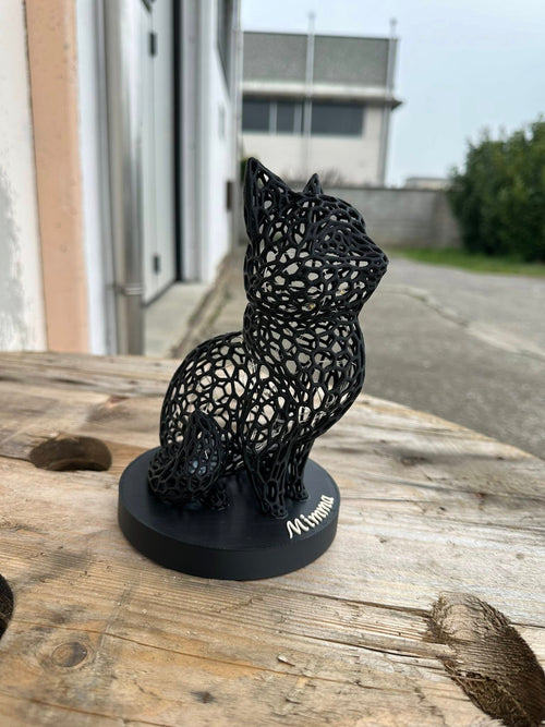 lampada gatto con microled a batteria stampata in 3d alta qualità