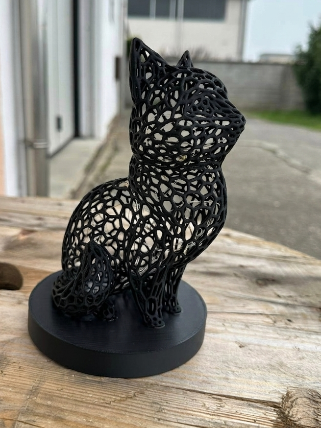 lampada gatto con microled a batteria stampata in 3d alta qualità